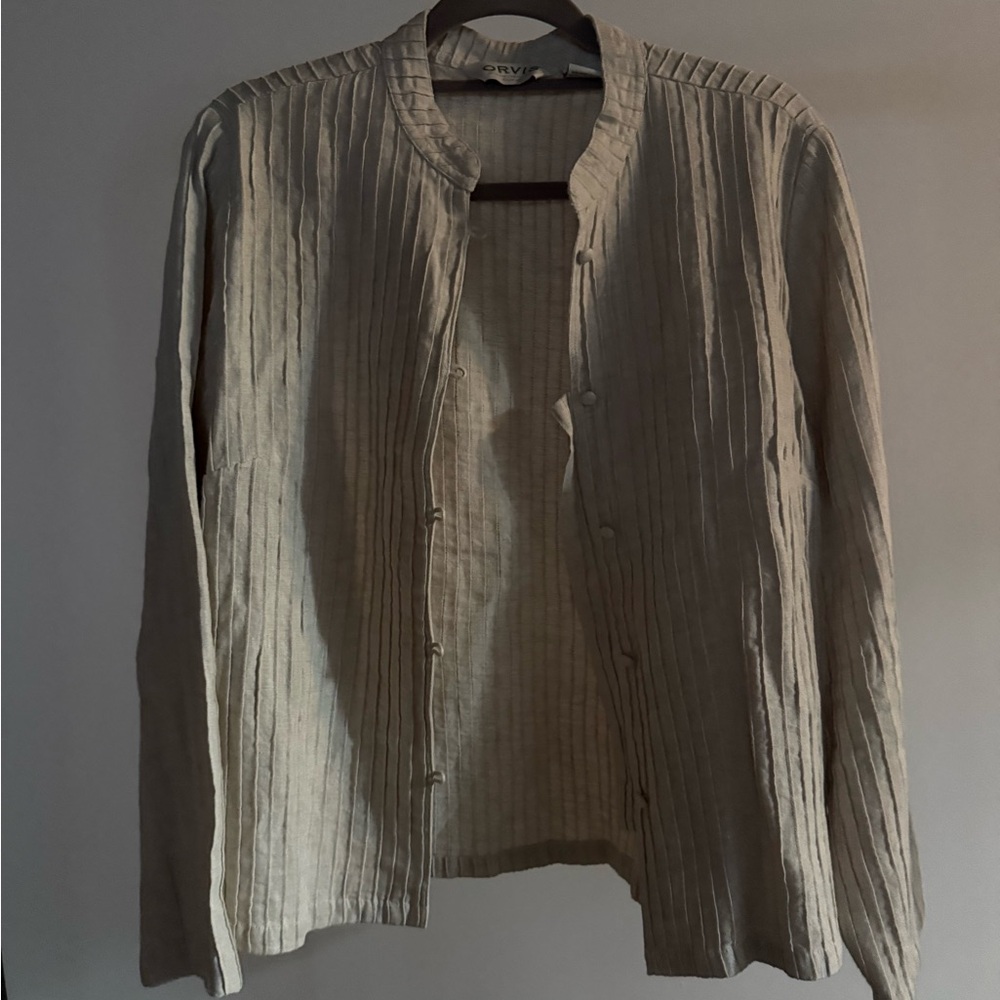 ORVIS Linen Pintuck Jacket - Size M